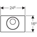 Привод бесконтактного/контактного смыва для унитаза Geberit Sigma10, 230В, двойной смыв, матовая нержавеющая сталь 115.890.SN.5