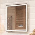 Зеркало Vigo Geometry Media Voice 600x700 LED-подсветка, подогрев, голосовое управление, Bluetooth, дата, время 044