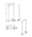 Поручень настенный Aquatek 800x230, откидной, хром POR-0000004