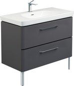 Тумба напольная с раковиной, 2 ящика, 100x48x87см Verona Moderna MD204