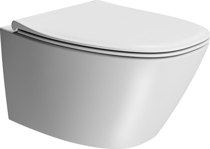 Унитаз подвесной GSI Modo+ 540x370, Swirlflush 2.0, с креплением, белый матовый 8415FR209