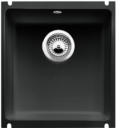 Кухонная мойка без крыла, с клапаном-автоматом, керамика, чёрный Blanco Subline 375-U PuraPlus 516044