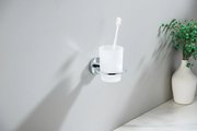 Стакан с держателем Aquatek Оберон настенный, хром AQ4204CR