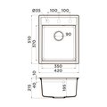 Кухонная мойка Omoikiri Daisen 42 WH, Artgranit, espresso 4997488