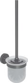 Ёршик для унитаза Bemeta Graphit, стекло, щётка чёрная, матовый графит 156113017