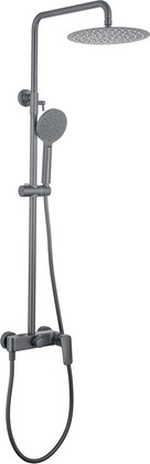 Душевая система Aquatek Вега, 250мм, оружейная сталь AQ2060BGM