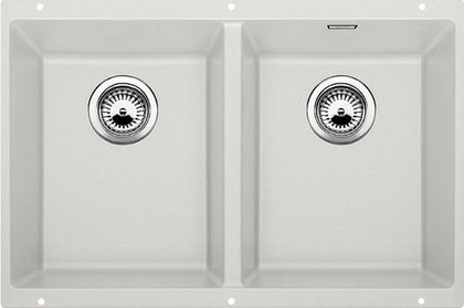 Кухонная мойка без крыла, с клапаном-автоматом, гранит, серый шёлк Blanco Subline 350/350-U 516293