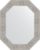 Зеркало Evoform Polygon 610x760 в багетной раме 90мм, волна хром BY 7194