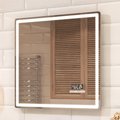 Зеркало Vigo Geometry Media Voice 700x700 LED-подсветка, подогрев, голосовое управление, Bluetooth, дата, время 046