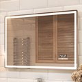 Зеркало Vigo Geometry Media Voice 1200x700 LED-подсветка, подогрев, голосовое управление, Bluetooth, дата, время 052