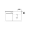 Кухонная мойка Blanco Etagon 700-U, отводная арматура, антрацит 525167