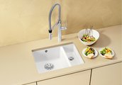 Кухонная мойка Blanco Subline 350/150-U, отводная арматура, магнолия 523742