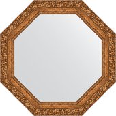 Зеркало Evoform Octagon 700x700 в багетной раме 85мм, виньетка бронзовая BY 7333