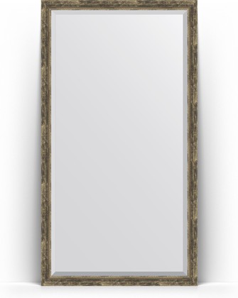 Зеркало Evoform Exclusive Floor 1080x1980 пристенное напольное, с фацетом, в багетной раме 70мм, старое дерево с плетением BY 6145