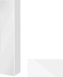 Шкаф-пенал Keuco Royal Reflex, 1670x350, с корзиной для белья, петли слева, белое стекло 34031 210001