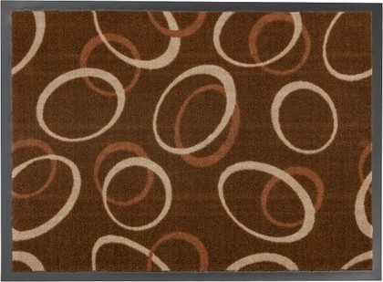 Коврик придверный Golze Homelike 50x75, коричневые круги 1676-40-23