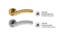 Ручка дверная Colombo Milla 2, d50, с накладкой для англ.замка, хром матовый, хром LC41RY cromo-cromat