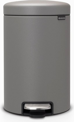 Бак для мусора Brabantia Newicon, 12л, с педалью, минерально-серый 119149