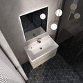 Тумба с умывальником AQUAme S1 80, подвесная, бежевый AQM900180BG+1017000800001