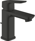 Смеситель для раковины Grohe Cubeo S-Size, CoolStart, рычажный донный клапан, матовый чёрный 1017302430