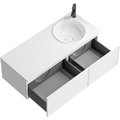 Тумба с умывальником Aqwella Боско Casso 1200 R/L, с двумя ящиками, фасад рамка, белый BOS0112WM+BOS07RAM67WM+BOS07RAM52WM+CAS.12.04.R/L