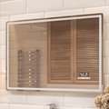 Зеркало Vigo Geometry Media Voice 1000x700 LED-подсветка, подогрев, голосовое управление, Bluetooth, дата, время 050