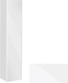 Высокий шкаф-пенал Keuco Royal Reflex, 1670x350,с корзиной для белья, петли справа, белое стекло 34031 210002