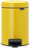 Мусорный бак с педалью 3л, желтая маргаритка Brabantia Newicon 113123