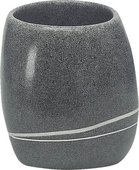 Стакан для зубных щёток Kleine Wolke Stones Dunkelgrau полирезин, серый 5080912852
