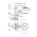 Душевая система Grohe Tempesta 250, термостат для душа, хром 26670001