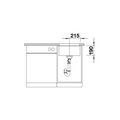 Кухонная мойка Blanco Subline 400-U, отводная арматура, серый беж 523429