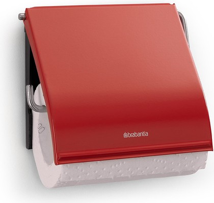 Держатель для туалетной бумаги Brabantia, с крышкой, пламенно-красный 107863