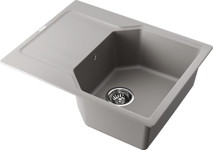 Кухонная мойка Omoikiri Yonaka 65-GR, с крылом, leningrad grey 4993346