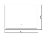 Зеркало AQUAme 800x600 с подсветкой и подогревом AQM9104
