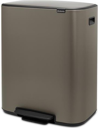 Бак для мусора Brabantia Bo Pedal Bin 60л, платиновый 211409