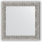 Зеркало Evoform Definite 800x800 в багетной раме 90мм, волна хром BY 3249