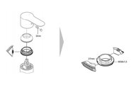 Крепежное кольцо картриджа смесителя Grohe, оригинальное, без упаковки, ABS-пластик 46715000_OEM