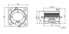 Комплект для душа AQUAme, встраиваемый, термостат, чёрный матовый AQM8405MB