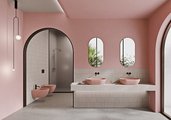 Унитаз подвесной GSI Pura 550, безободковый, Swirlflush, розовый матовый 8815FR224