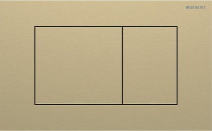Клавиша для двойного смыва Geberit Sigma40, квадратная, Латунь / Матированный, с легкоочищаемой поверхностью 115.629.QF.1