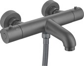 Термостатический смеситель для ванны Aquatek Вега, оружейная сталь AQ1043BGM