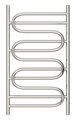 Комбинированный полотенцесушитель Иллюзия-Профи, 1000x500, полированная сталь 00-5108-1050