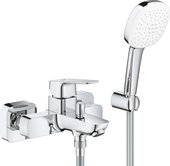 Смеситель для ванны Grohe Cubeo с душевым гарнитуром, хром 1018140000