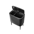 Мусорный бак Brabantia Bo Touch Bin 11+23л, двухсекционный, тёмно-серый 233548