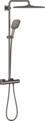Душевая система Grohe Rainshower SmartActive 310 Cube с термостатом для душа, тёмный графит глянцевый 26837A00