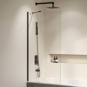 Шторка на ванну RGW SC-150B 800x1500, стекло прозрачное 6мм, чёрный 351115008-14