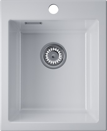 Кухонная мойка Omoikiri Omishima 41 WH Glossy Natceramic, врезной монтаж, белый глянцевый 4997481
