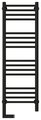 Полотенцесушитель электрический Сунержа Богема 2.0, прямая, 1000x300, МЭМ слева, чёрный матовый 31-5204-1030