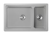 Кухонная мойка Granula Kitchen Space KS-7304U, 730x450, подстольный монтаж, кварц, Арктик 7304U, АРКТИК