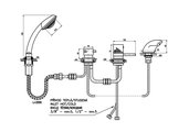 Смеситель каскадный RAV Slezak Dunaj Thermostat для ванны, на 4 отверстия, хром DT270.5P